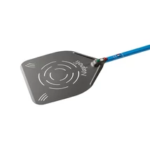 Pizzalapát PRO Napoli 33 cm, 60 cm hosszú nyéllel, perforált, szögletes S.H.A., GI Metal