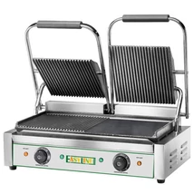 Easyline kontakt grill, alul bordázott és sima, felül bordázott