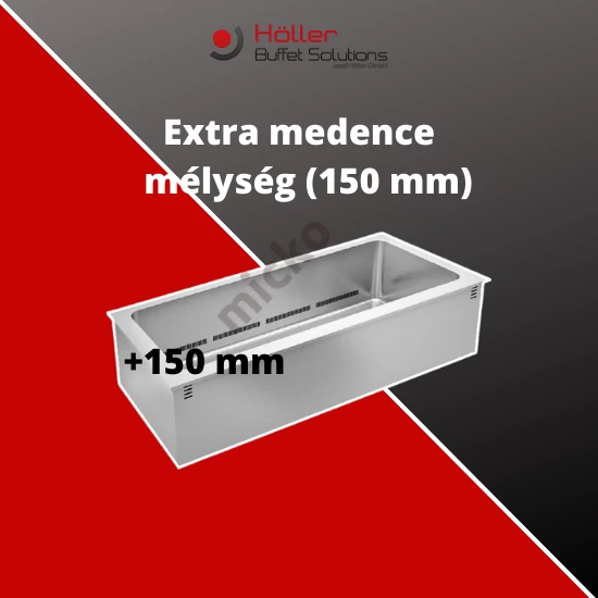 Extra medence mélység (150 mm)