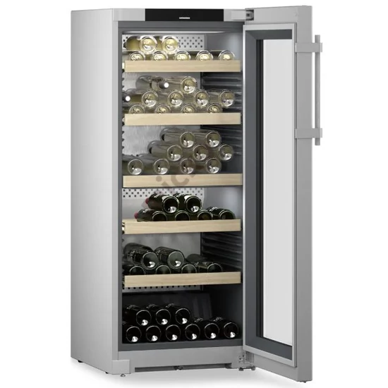 Liebherr borhűtőszekrény, üvegajtóval 107 palack
