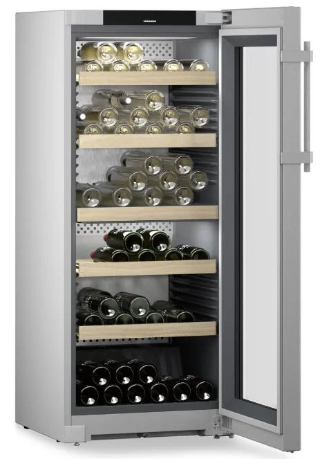 Liebherr borhűtőszekrény, üvegajtóval 107 palack